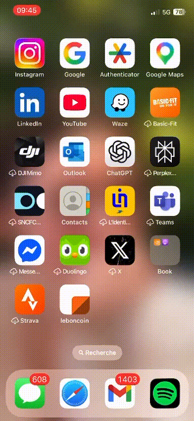 Demonstration de la saisie sur telephone